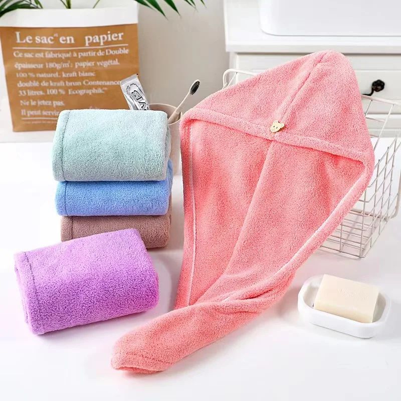 Ultra Soft Microfiber Hair Turban Towel – Fast Absorbing Hair Drying Cap zambeel