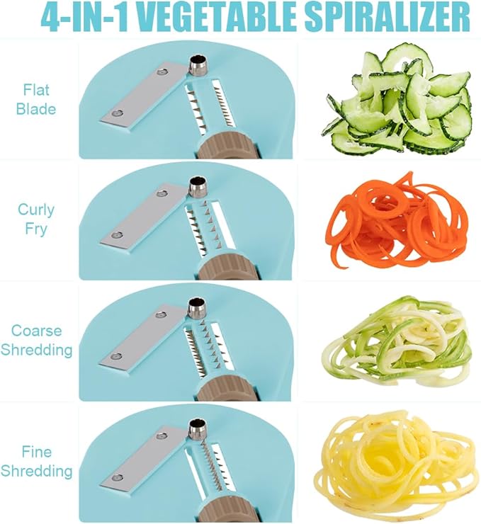 Universal Vegetable Spiralizer –  Veggie Pasta & Spiral Cutter Tool zambeel
