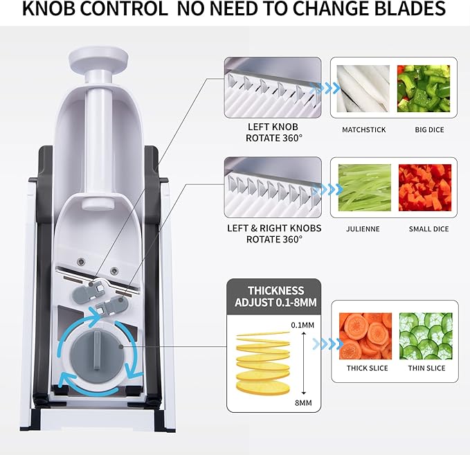 4-in-1 Adjustable Vegetable Chopper | Cut, Slice & Dice zambeel