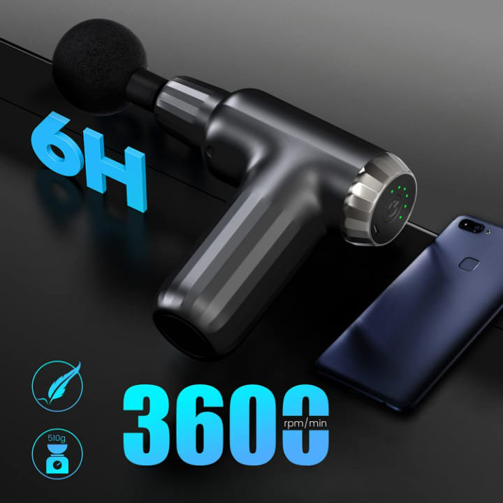 FH-820 Muscle Massage Gun with 4 Attachments zambeel