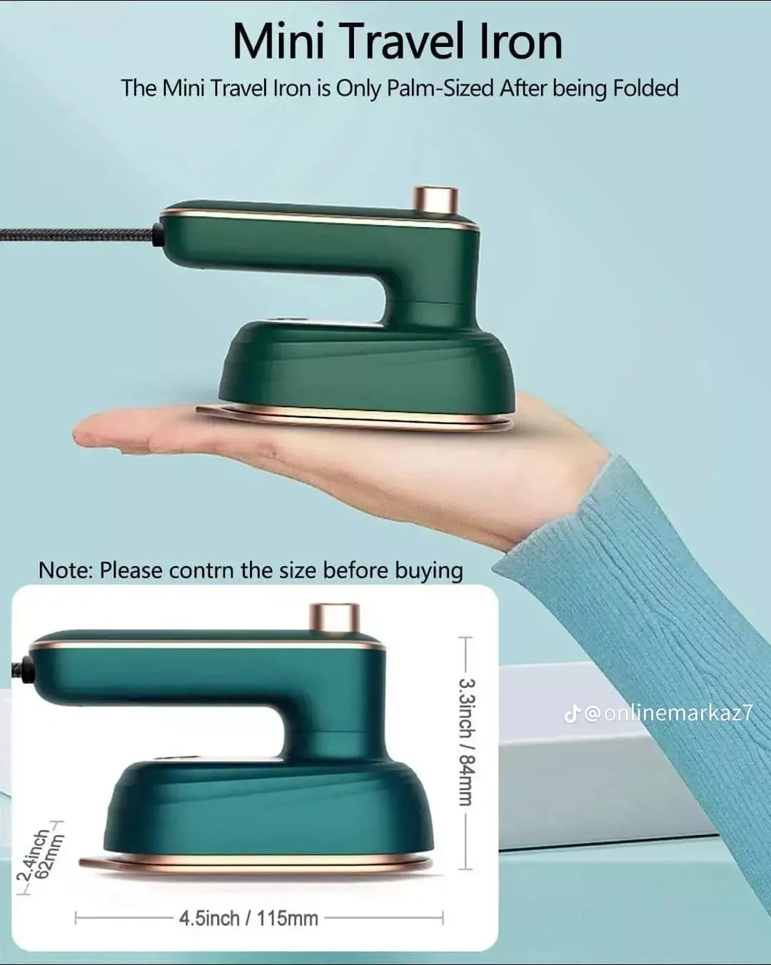 Portable Mini Travel Clothes Iron zambeel