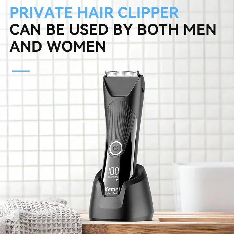 Kemei KM-1840 IPX7 Waterproof Body & Bikini Trimmer | LED Display | ماكينة إزالة الشعر zambeel