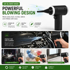 Portable Car Vacuum Cleaner & Air Blower 3-in-1 | مكنسة سيارة محمولة ومنفاخ هواء 3 في 1 zambeel