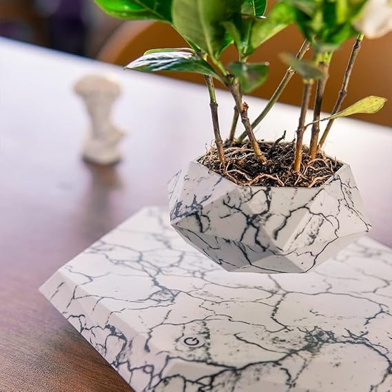 Levitating Magnetic Floating Marble Pot zambeel
